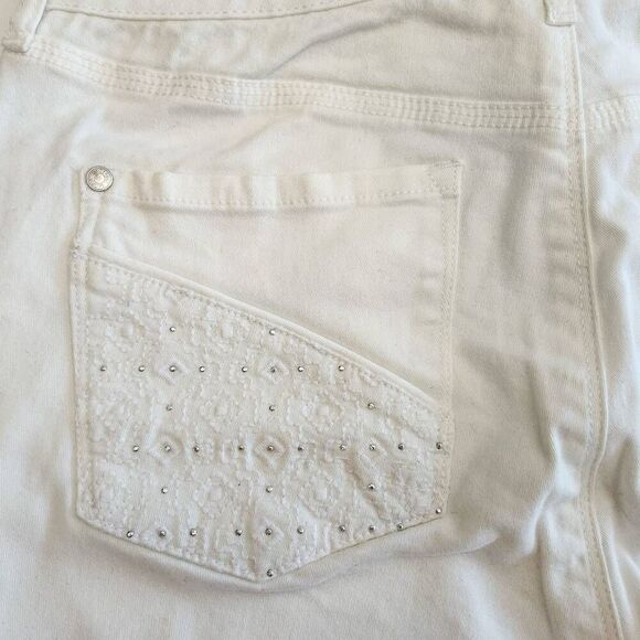 Gloria Vanderbilt Women's Amanda Classic Rise Stretch Denim Crop Jeans White Sz - Picture 4 of 7